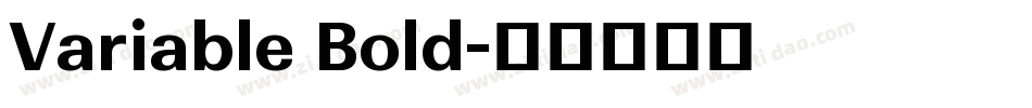 Variable Bold字体转换